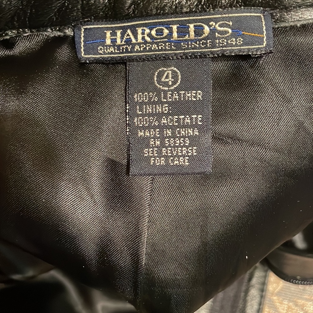 LEATHER-Vintage 100% leather pants. - Picture 4 of 5